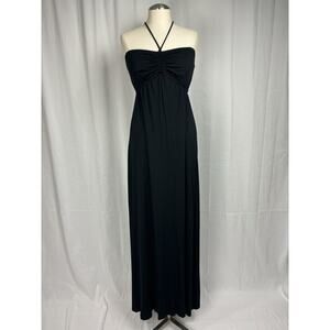BEACH STAR Black Maxi Halter Strapless Dress Size M NWT $66.00